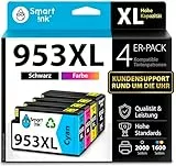 Smart Ink Kompatible Druckerpatronen als Ersatz für HP 953XL Multipack 953 XL (Schwarz XL & Blau Rot Gelb) mit Advanced Chip Technology für Officejet Pro 7720 7730 7740 8210 8218 8710 8715 8718 8720