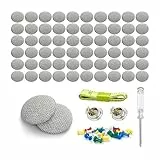 JNNJ 60 Stück Dachhimmel Reparatur Set, Auto Dach Ersatz Schnalle, Auto Dachhimmel Reparatur Mit Stecknadeln Schraubendreher Maßband, Auto Dach Reparatur Knopf(Grau)