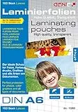 Genie 10265 Laminierfolien (Glasklar; 80 Mikron für Formate bis zu DIN A6; geeignet für alle HeiÃŸlaminiergeräte) 100er Pack