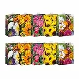 Geschenktaschen 10 Stück edle Geschenktüten Papier Tragetasche DIN A5 Geschenkbeutel mit farbiger Kordel und Namenskarte Skorpion Papeterie Größe: Medium 18x23x10cm