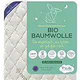 P'tit Lit - Babymatratze aus Bio-Baumwolle - 70x140 cm - 100% Baumwolle: Natürliches Material pflanzlichen Ursprungs - Ohne chemische Behandlung - Abnehmbar - OekoTex®