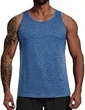 Wayleb Herren Sport Achselshirt Ärmellos Fitness Funktionsshirt Leicht Stretch Tank Tops Herren Schnell Trockend Training Oberteile Shirt Sonnenschutz Outdoor Muskelshirt Dunkelblau XXL