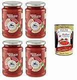 Alce Nero Pomodoro con basilico Tomate mit Basilikum 4x350gr +Italian Gourmet polpa 400g