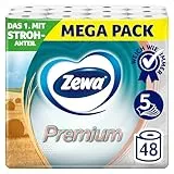 Zewa Premium Toilettenpapier 5-lagig Riesenpackung 6 Packungen (je 8 Rollen x 110 Blatt)