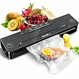 Vakuumiergerät, TEMOLA Vakuumierer Sous Vide, TS20 Folienschweißgerät für Sous Vide Automatische Lebensmittel Versiegelung für Trockene und Feuchte Lebensmittel（inkl 20pcs Vakuumierbeutel BPA frei ）