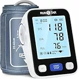 RunStar Blutdruckmessgerät oberarm mit breiter Manschette (22 cm - 42 cm) für den Heimgebrauch, automatische digitale Blutdruckmessgerät mit Aufbewahrungstasche, 2 x 99 Lesespeicher