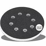 DFS Softauflage 125mm 8-Loch aus Schaum (weich) zum schleifen von Rundungen, Soft Pad für Schleifteller, Polierteller, Schleifpapier Klett