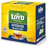 LOYD - Schwarzer Tee Intense Black - 20 Pyramidenbeutel - Premium Qualität, Hochwertiger Schwarzer Tee, Intensiver & Reicher Geschmack aus Besten Kenianischen Gärten, für Genießer - 40g