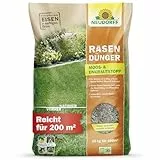 Neudorff RasenDünger Moos- und UnkrautStopp 10 kg für 200 m² mit Eisen und Kalium sorgt für einen dichten, grünen Rasen ohne Moos und Unkraut - schonend für Haustiere