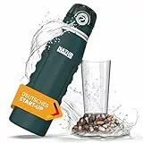 NATURBUMMLER Wasserfilter Flasche [1000 ml] faltbar & ultraleicht – Filtert 99,99 % aller Bakterien (200L Kapazität) – Trinkflasche mit Filter für Outdoor Survival Camping & Wandern