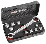 Facom 464.J1PG Knarrenringschluessel Rot Schwarz