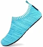 SAGUARO Hausschuhe Kinder Jungen Hüttenschuhe Mädchen Pantoffeln Barfußschuhe Leicht Rutschfest Slipper Weich Kleinkinder Schuhe Stil:081 Blau A,Gr.36/37 EU
