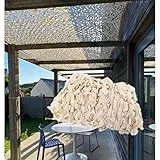 Xrdbfd Tarnnetz Sonnenschutz, Sonnensegel, Jagd Camouflage Schattennetz, Für Militärdekoration, Camping Im Freien, Verstärkte Tarnnetzabdeckung 1,5/2/4/6/8m, Beige,2x2m(6.6 * 6.6ft)