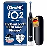 Oral-B iO Series 2 Elektrische Zahnbürste/Electric Toothbrush, 1 Aufsteckbürste, 3 Putzmodi für Zahnpflege, Magnet-Technologie, Reise-Etui, Designed by Braun, Night Black