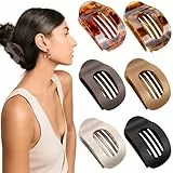 AWUMBUK Haarklammer Groß, 6er Set Flache Haarspangen Damen Mode Haarklammern Damen Rutschfest Flat Hairs Claw Clip Französische Entenschnabel Haarspange für Dickes oder Dünnes Haar, für Alltag, Sport
