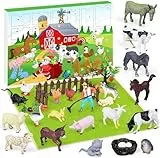 iZoeL Adventskalender 2024 Kinder Junge 3 4 5 6 7 8 9 10 Jahre - Tiere Bauerhof Adventskalender Tiere Hunde Farm Weihnachtskalender für Klein Kinder Jungen Mädchen