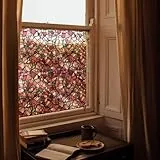 Neukids 40x200cm Selbstklebende Fensterfolie Boho Kieselsteine, Statisch Haftend Sichtschutzfolie, Fensterfolie Buntglas Statische Fensterfolie Muster, Schlafzimmer Wohnzimmer Küche Glas Deko