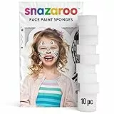 Snazaroo 1198030 Schmink Schwämmchen, feinporig, Schminken, Make Up Schwamm, Karneval, Halloween, Mottoparty - 10 Stück im Set
