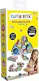 Lansay - Cutie STIX - Mix Nachfüllpack für DIY-Kreationen – Schmuck und Dekorationen zum Basteln – Motiv: Fisch, Palme, Tukan, Muschel – Zubehör kompatibel mit Cutie Stix Ateliers – ab 6 Jahren