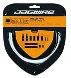 Jagwire Bremskabel- und Bremsschlauch-Set für Rennräder (SRAM/Shimano), Kevlar-verstärkter Kunststoff, Weiß, 1 Stück