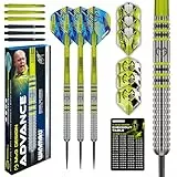 WINMAU – Michael Van Gerwen MvG Advance – 23g, 80% Wolfram, Dartpfeile Profi mit Dart-Flights und -Schäften (Stielen)