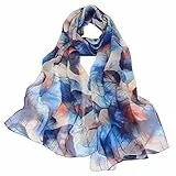 FAIRYGATE Schals & Tücher für Damen Chiffon Georgette Halstuch Sommertuch Schal Tuch für Frühling und Sommer Ganzjährig 50032