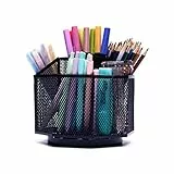 EXERZ 360 Drehbarer Schreibtisch-Organizer, Spinnen Halter, Drehbares Aufbewahrungssystem. Rutschfeste Basis. Für Schreibwaren, Kosmetik, Kunsthandwerk.