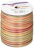 PRÄSENT C.E. Pattberg Raffia-Multicolour Bastband orange-grün-braun, 50 m Geschenkband zum Einpacken, 5-strängiges Bastelband für Geschenke, Zubehör zum Dekorieren & Basteln