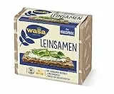 Wasa Knäckebrot Leinsamen 210g | Vollkornroggenmehl in Verbindung mit dem fein-nussigen Geschmack des Leinsamens