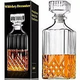 PARACITY Whiskey Karaffe, 890ML Dekanter für Alkohol mit Glasstopfen, Whisky Karaffe in Geschenkbox, Whiskey Geschenke für Männer, Whisky Geschenkset für Männer, Dekanter für Whiskey, Bourbon