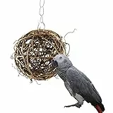 Natur Rattan Kugeln Kauspielzeug für Vogel Papagei African Greys Sittiche Nymphensittiche Sittiche Aras Unzertrennliche Käfig Spielzeug