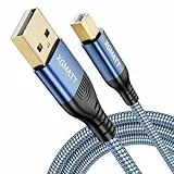 USB-Druckerkabel 3M,USB A auf B Drucker Kabel l Hochgeschwindigkeits-Scanner kompatibel mit Lexmark, Dell, HP, Canon, Epson, Xerox, Brother, DAC und mehr, Blau