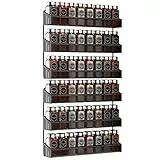 CLTYQ Gewürzregal Wandmontage 3 stufig 2PCS Hängen Gewürzregal Organizer Ideal für die Aufbewahrung von Gewürzen in Küche und Mehr (Schwarz)