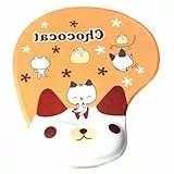 TUKA Handgelenkauflage Mouse pad Ergonomische, mit Gel Gefüllte Handgelenkunterlage, Tier Motiv Gel Mauspad Handauflage, mit Lustigem Cartoon Motiv, TKC5100 chocolatecat