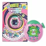 Bandai - Tamagotchi Paradise Erde - Virtuelles Haustier zum Aufziehen - Tamagotchi Interaktives Spielzeug auf Deutsch, Zoom - Modell Erde in Rosa und Grün - Spielzeug für Kinder ab 6 Jahren - 43421