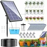 Biling Solar Bewässerungssystem Balkon 15M Solar-Bewässerungssystem Garten 3.5W Automatische Bewässerung Solar Watering System Solarbewässerungssyteme für Garten Pflanzen Hochbeet Gewächshaus Urlaub