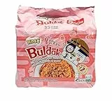 Samyang Rose Buldak Hot Chicken Flavor Ramen Nouilles Piquantes au Poulet 5 Stück