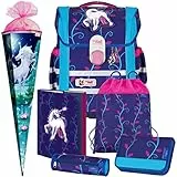 Lilly - Einhorn - McNeill Ergo MAC mit McAddy Schulranzen-Set 6tlg. mit SCHULTÜTE - HEFTBOX GRATIS DAZU