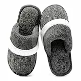GOEWY Hausschuhe Damen Herren Winter - Flauschige Pantoffeln mit Memory Foam, Wärmende & Rutschfeste Hausschuhe für Kalte Tage Bequeme Elegantes-Slide als stylisches Geschenk(Grau,42/43EU)