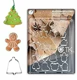 100er Ausstechform Set - für Backen Weihnachten & XMAS - Steckform & Keksausstecher & Plätzchenausstecher & Ausstecher
