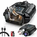 Haokoo 4K Nachtsichtgerät Profi - 600m Nachtsicht, 8-Fach Zoom, 3-Stufen Infrarot, 5000mAkku, IP65 wasserdicht, 3' Display, Aufnahmefunktion für Jagd, Camping, Wildbeobachtung, 64GB TF Karte, Schwarz