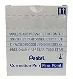 Pentel Micro Correct Flüssig-Korrekturstift Präzisions-Nadelspitze F 12 ml 12 Stück