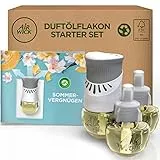 Air Wick Duftstecker – Starter Set mit 3x Nachfüller – Raumduft Sommervergnügen Flieder – 1x Gerät und 3 x 20 ml Öl