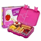 schmatzfatz Junior Brotdose Kinder mit Fächern| BPA Frei Lunchbox Kinder| Bento Box Kinder | Brotbox| Snackbox | Perfekt für Schule, Kindergarten & Unterwegs (Lila)