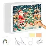 YINGWOND Leuchttisch A4 Wiederaufladbar Ultrahelle Lichtpad mit Ständer diamond painting Zubehör 3 Farbmodi 6 Helligkeitsstufen 3500mAH Batterie Leuchtplatte für Diamond Painting/Zeichnen/Tattoo