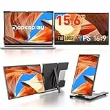 Dopesplay Laptop Bildschirm Erweiterung, 15.6' 1080P IPS Laptop Monitor Erweiterung, Dual Tragbarer Monitor, USB-C/HDMI Screen Extender für Laptop 13.3'-17', Plug & Play für Windows/Mac/Android/Chrome