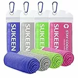 Sukeen Kühltuch Set, kühlendes Handtuch Kühltücher Hals, Handtuch kühlend, Cooling Towel, Kühltücher Sport, Kühlendes Tuch, Eishandtücher für Wandern, Laufen, Tennis, Reisen,