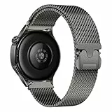 MroTech Kompatibles Milanese Mesh Loop Band 22mm, Edelstahl Metall Ersatzarmband für Galaxy Watch 3 45mm/SM-R800 46mm/Gear S3, Grafik Grau