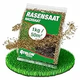 ATHLON TOOLS Premium Rasen-Nachsaat 1kg / 40m² schnellkeimende Rasensamen - Rasensaat Frühling, Sommer und Herbst
