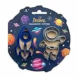 Decora 0255054 AUSSTECHER AUS KUNSTSTOFF SPACE 2-TLG, Blau